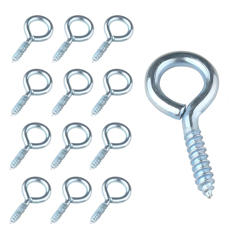 Qrity 20 PCS Eyelet Screws, 20mm Self Tapping Hook, Ring