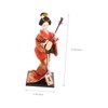 Alipis Japanese Geisha Doll Traditional Kimono Statue Artistic Home Decor