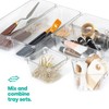 LIVIVO Drawer Desk Organiser Made From Clear Plastic Storage Box