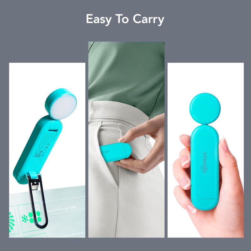 VAVOFO USB Rechargeable Book Light, Blue Light Blocking, Amber Light