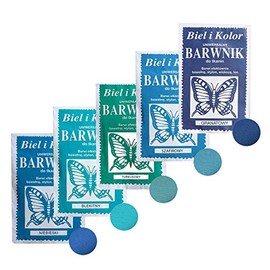 5 x 10 g Batik Dye, Textile Dye, Fabric Dye, Please Choose Colour Mix, Colour: Blue Tones