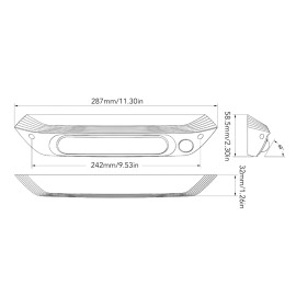 Unbranded RV Porch Awning Light 8W Dual Color LED Light Bar for Yacht Caravan