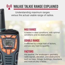 Cobra ACXT545 Weather-Resistant Walkie Talkies - Rechargeable, 22 Channels, Long Range 28-Mile Two-Way Radio Set (2-Pack)