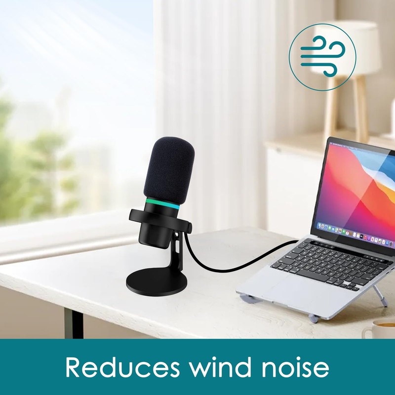 YOUSHARES Foam Windscreen Compatible with HyperX Duo Cast Microphone -