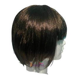 Peluca Corta Lacia Fiestas Cosplay Cabello Colores Disfraz (Negro)