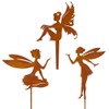 Qcwwy Decorative Garden Stakes, Garden Fairies Metal Art Garden Stakes