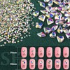Flat Back Multi-shaped And Round Glass Nail Art Rhinestones Set