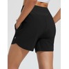 BALEAF Swim Shorts Women 5" High Waisted with Zip Pockets
