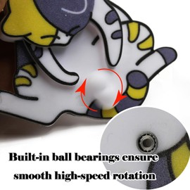 UniCrena Cute Cat Keychain for Cat Lovers - Funny Kitty Meme Key Ring Chains for Girlfriend Boyfriend, Birthday/Christmas/Easter Gifts for Women Men Teens (Mix 3 Color)