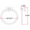 Design House 539163 Millbridge Towel Ring, Satin Nickel