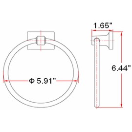 Design House 539163 Millbridge Towel Ring, Satin Nickel