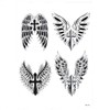 5 Sheets Temporary Saint Mary Religious Cross Tattoo Praying Hand