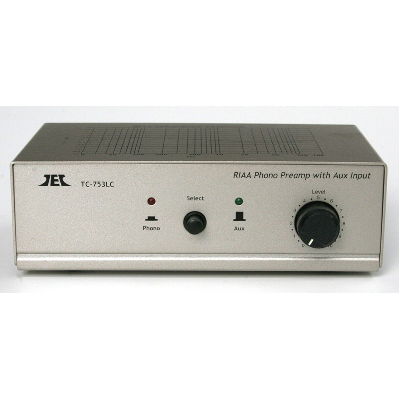 TCC TC-753LC SILVER Phono Preamp w/Level Control and AUX Input