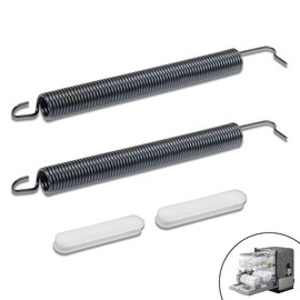 2Pcs WPW10337934 Dishwasher Door Spring and 2Pcs 8268990 Door Hinge Bushing Kit – Compatible with Whirlpool, Kenmore, Maytag, Amana Dishwashers – Replaces AP6019831, W10337934, 2310989, 8268989