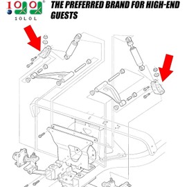 10L0L Club Car Precedent Upper Clevis Assembly- Passenger Side & Driver Side for Club Car Precedent Golf Carts 2004+ Gas & Electric OEM#1022897-01, 1022896-01