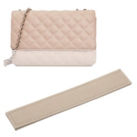 PATIKIL Purse Base Shaper 7 x 1.2 Inch, Purse Bottom Insert Felt Bag Shaper Saver Liner Board for Wallet on Chain Bags, Beige