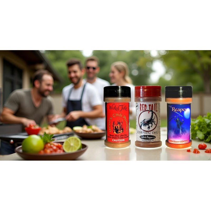 Wicked Reaper Extreme Chili Powder Gift Set, 3 Pack –