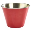 Genware NEV-RAMST12R Stainless Steel Ramekin, 12 oz., Red