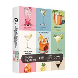 Cocktails Theme Puzzles for Adults 1000 Pieces.Colorful Cocktail Beverage Art Jigsaw Puzzles.Cool Summer Drink Puzzles