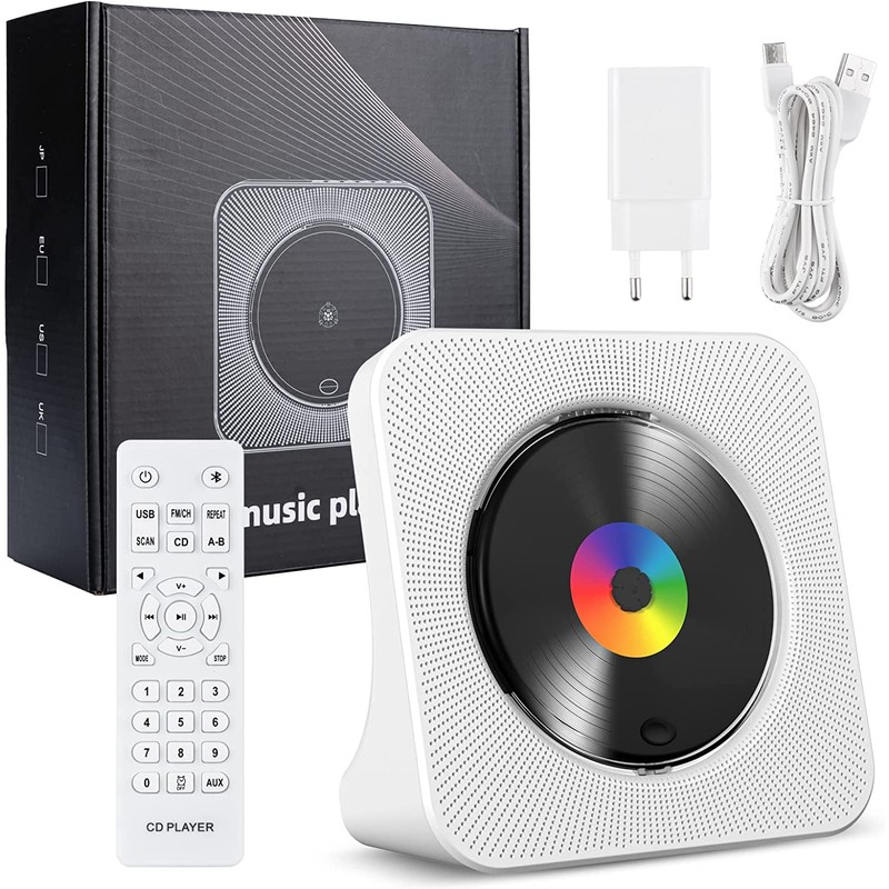 Gueray CD Player Portable Bluetooth Desktop CD Player for Home