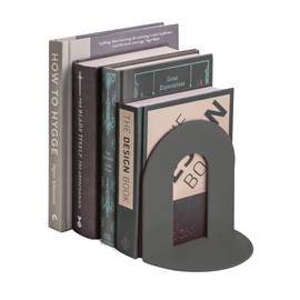 IF The Pop Up Book End, Fold Flat Single Bookend, Contemporary Colours, Mix & Match - Charcoal
