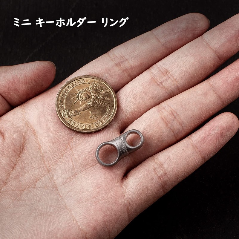 TISUR Titanium Key Ring, Car Key Chain, For Men, Smart