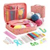 58-Piece Crochet Starter Kit for DIY Yarn Projects – Blue