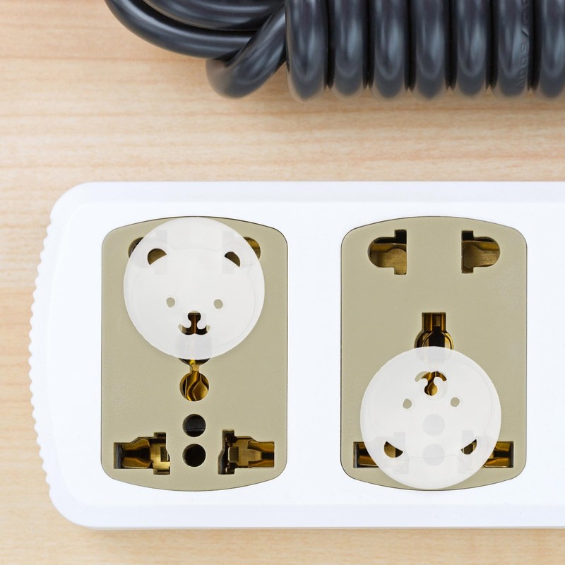 SHINEOFI 30pcs Electrical Outlet Covers Thickened Head Design Safe Outlet