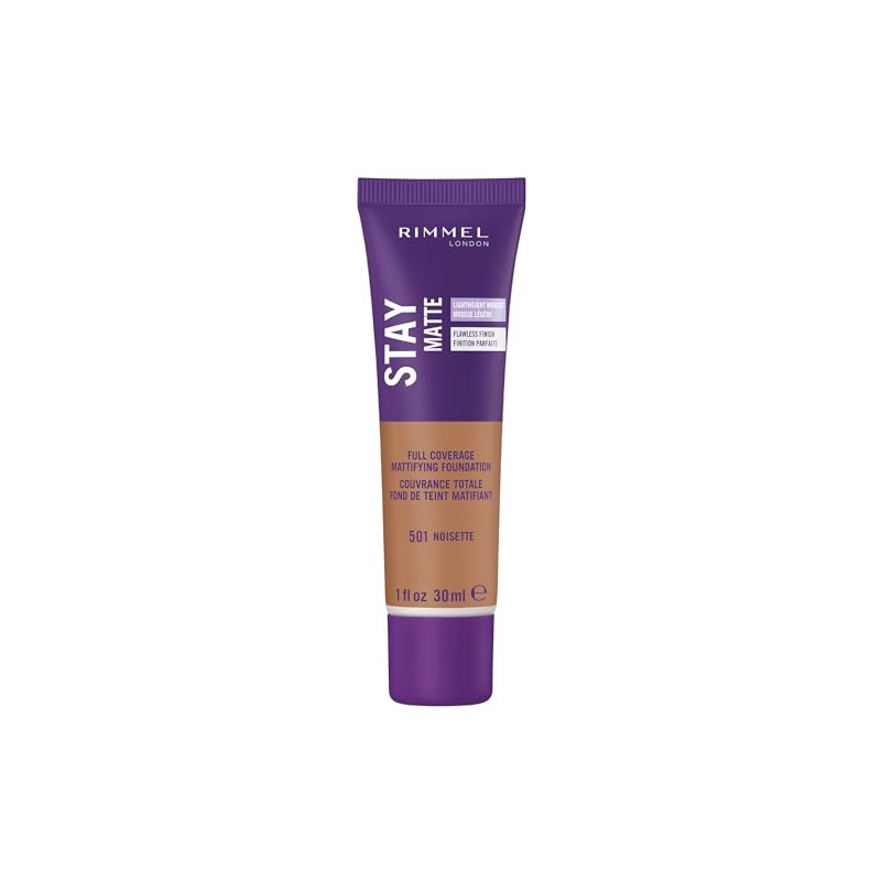 Rimmel Stay Matte Foundation, Noisette, 1 Fluid Ounce