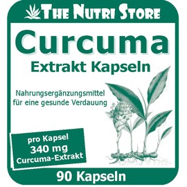 Curcuma 340 mg Extract Capsules Pack of 90 for Healthy Digestion