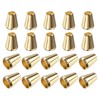 uxcell 30Pcs Metal Bell Stopper, 5mm Conical Cord Ends Lock