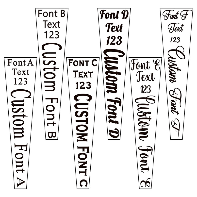 Customized Beer Tap Handle Tapered Shape Solid Wood (Tall with