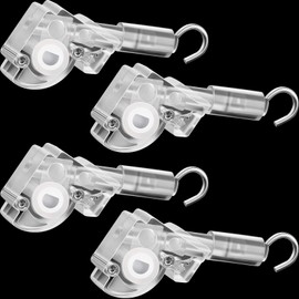 4 Pieces Blind Wand Tilter Control Wand for 1 Inch Mini Blind Head Rail Mechanism Replacement with D Shaped Gear Tilter Mechanism Hook Connection