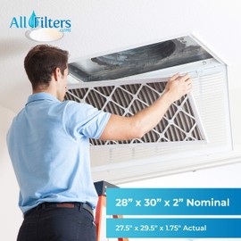 SpiroPure 28X30X2 MERV 8 Geothermal Air Filters - Made in USA (6 Pack)