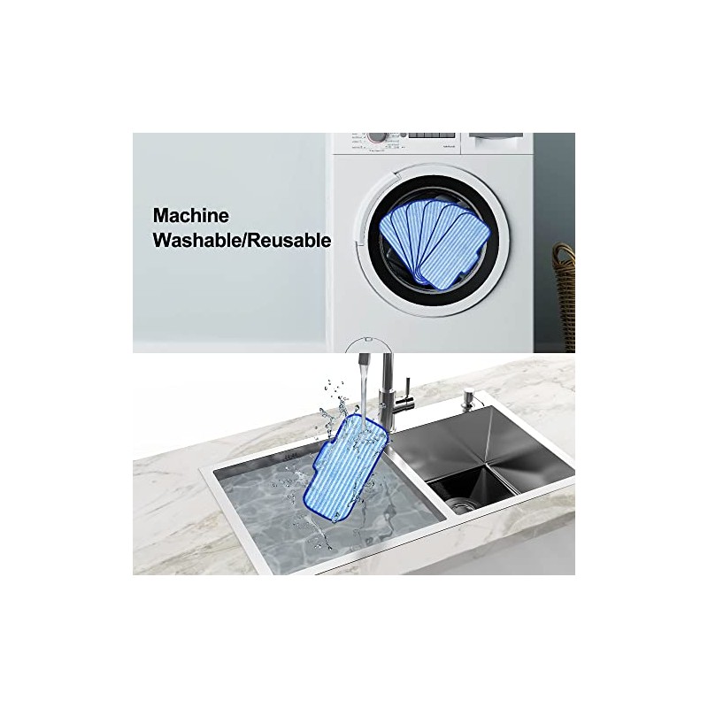 6 PCS Microfiber Replacement Pads for Steam Mops - Durable