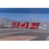 OVERLAND SPY (2pc) Red Black 345 Badge Emblem Trim for