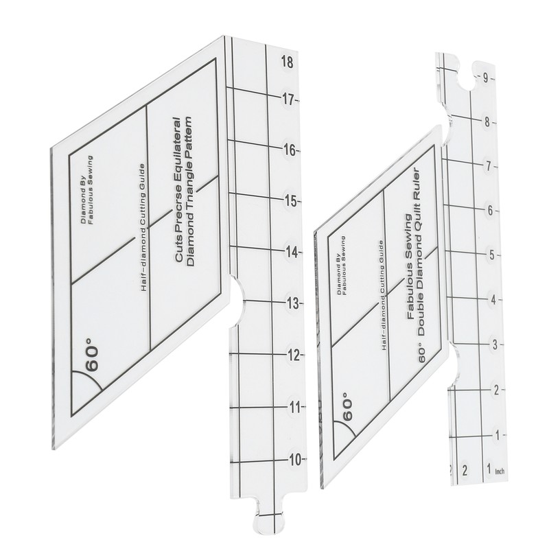 18inch Double Strip Quilting Ruler 60 Degree Diamond Quilt Ruler