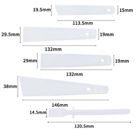 DraCra 5 Pack Glue Spreader Plastic Glue Smear Plate Scraper Sticks Applicator Tool for Leatherwork Woodwork Handmade DIY Leather Spreads Burnishing Gum Art Craft Project