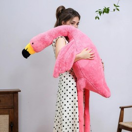 Labauxite Flamingo Stuffed Animal, Plush Pillow,Pink Flamingo Soft Plush Doll Toys,Gift for Kids and Adults (43in)