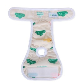 Teamoy Washable Female Dog Diapers (Pack of 4), Reuable Doggie Diapers Wraps for Female Dogs, XS