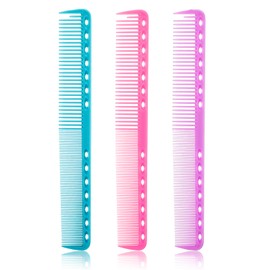 3Pcs Carbon Cutting Combs for Hair Stylist Haircutting Combs Professional Heat Resistance Carbon Barber Comb Medium and Fine Tooth All Purpose Hair Stylist Comb for Salon Man Woman Clipper Cuts