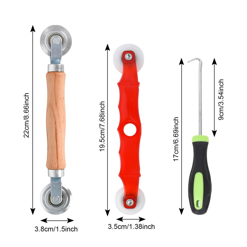 3 Pieces Installation Door Window Screen Wheels, Roller Puller Wheel