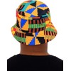 Kente Reversible Bucket Hat by Tribe Afrique Red