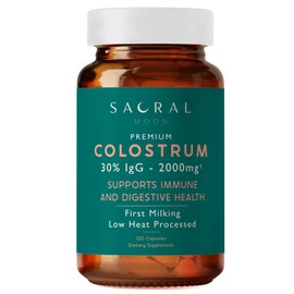 SACRALMOON SACRALMOON Colostrum, 30% IgG - First Milking - Low Heat Processed - 2000mg - Non GMO - Immune, Gut, Digestive, GI Tract Support - Skin, Hair - May Assist Muscle Exercise Recovery, Energy, Clarity.