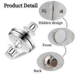 CEYAZYE 24Pairs Curtain Magnetic Closure, Silver Magnets Clips Prevent Light Leaking, Strong Magnet Buckle, Curtain Weights for Shower Home Bedroom Office Bathroom Curtains(0.8 x 0.6in)