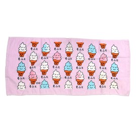 Soft Face Towel, Colorful Print, Long Towel, 13.4 x 29.5 inches (34 x 75 cm), Cotton, Cute, Drawing Series
