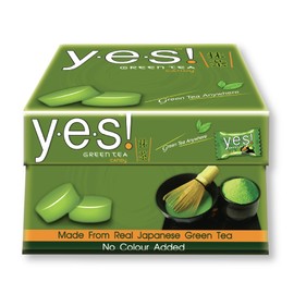 YES Green Tea Candy Made from Real Japanese Matcha, No Added Color, Premium Matcha Flavor, Convenient and Delicious Treat, (22 Counts, Pack of 1)