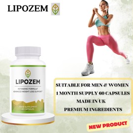 SUPPSKO NEEDS LIPOZEM Advanced KETOGENIC Formula 60 Capsules/1 Month Supply- All Natural Ingredients