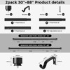 VOIIY Curtain Rods 2 Pack for Windows 48 to 84