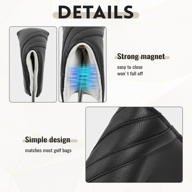 Golf Blade Ping-type Putter Head Cover Magnetic Closure Golf Club